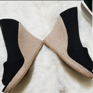 3/$20 QUPID|Open Toe 3" Heeled Espadrilles Sz 6